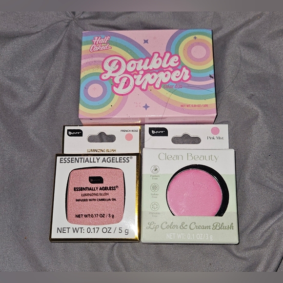 Half Caked Double Dipper Bronzer Duo, Cream Blush, & Luminous Blush BNIB - Picture 1 of 8